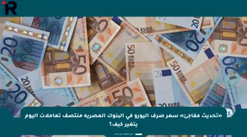 «تحديث مفاجئ» سعر صرف اليورو في البنوك المصرية منتصف تعاملات اليوم يتغير كيف؟